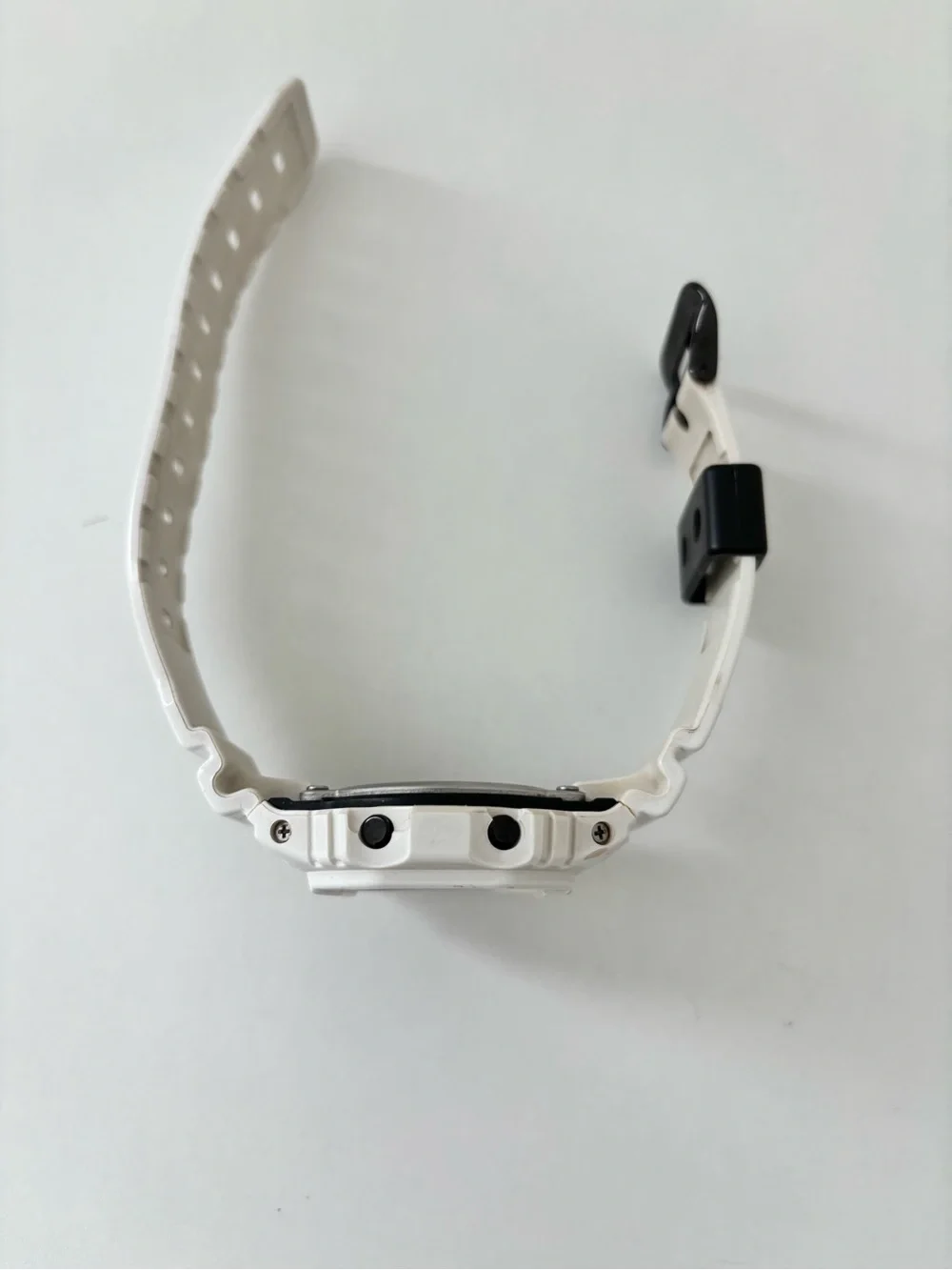 G-Shock White Digital Tough Solar Watch with Black Display Border
